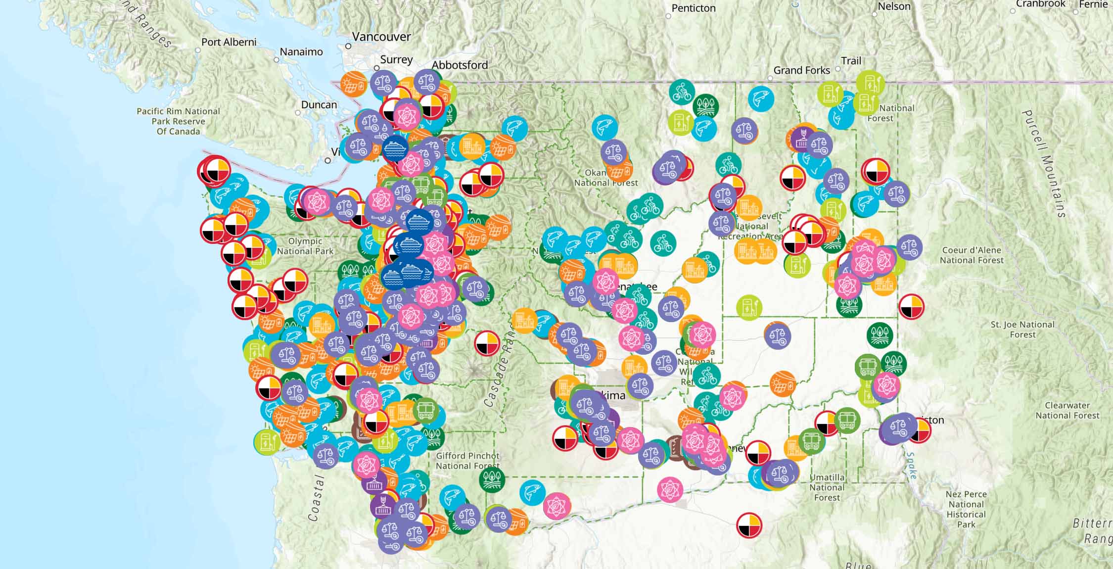 Map of planned investments from Washington’s Climate Commitment Act